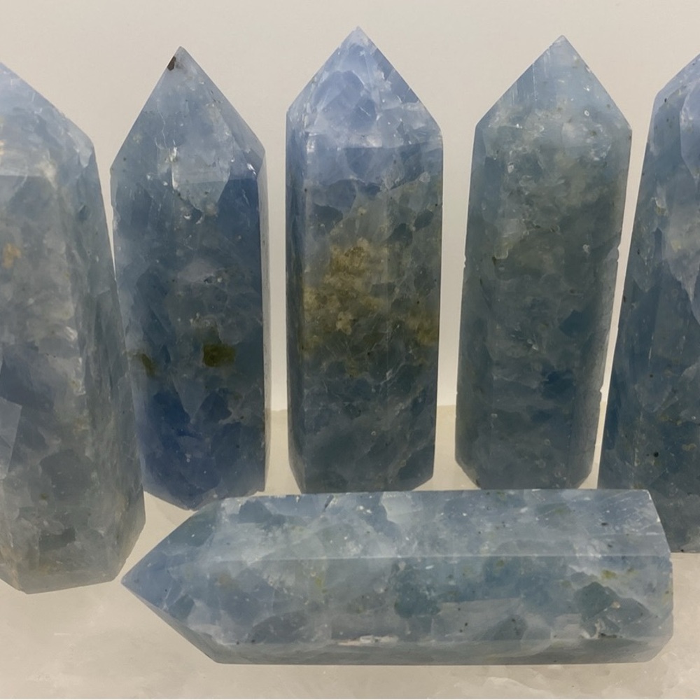 Blue Celestite Crystal Points